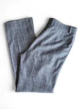 Atelier Gardeur Dora Slim Fit grey plaid straight leg pants size 10
